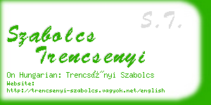 szabolcs trencsenyi business card